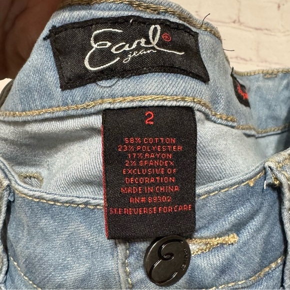 EARL JEANS Women's Stretchy  Light Blue Skinny Jeans ankle length Size 2 EUC - Picture 2 of 10